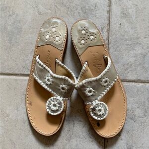 Jack Rogers Silver Sandals